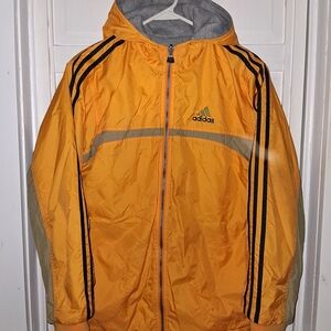 Adidas Vibrant Golden Yellow Reverible Jacket with Black Accents